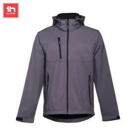 Heren softshell met afneembare capuchon  zagreb ki Kleur GRIJS