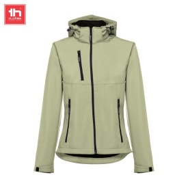 Dames softshell met afneembare capuchon  zagreb wo Kleur pastel lime