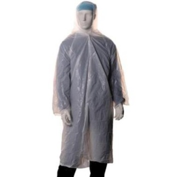 BEZOEKERSJAS POLYETHYLEEN WIT 12 STUKS