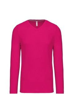 Long-sleeved V-neck T-shirt K358