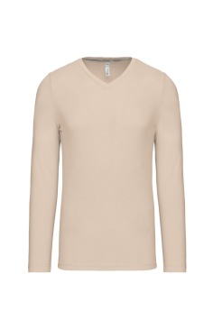 Long-sleeved V-neck T-shirt K358