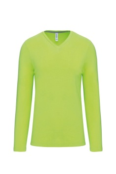 Long-sleeved V-neck T-shirt K358