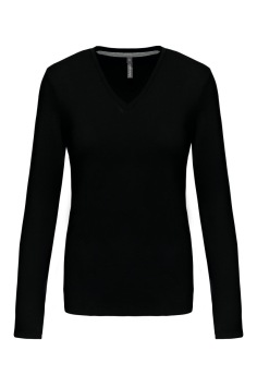 Long-sleeved V-neck T-shirt K382