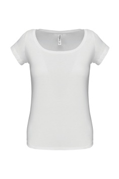 Boat neck short-sleeved T-shirt K384