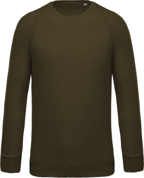 Organic cotton crew neck raglan sleeve sweatshirt K480